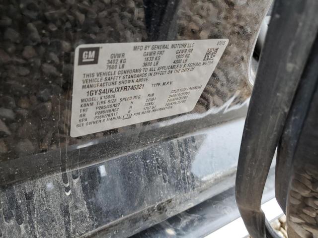 1GYS4UKJXFR746321 - 2015 CADILLAC ESCALADE ESV PLATINUM შავი ფოტო 14