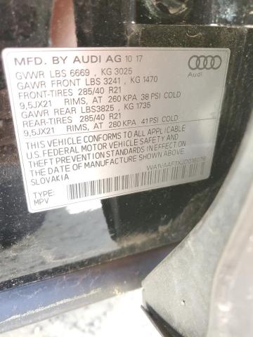 WA1VAAF7XJD016076 - 2018 AUDI Q7 PRESTIGE BLACK photo 13