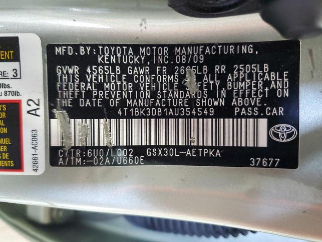 4T1BK3DB1AU354549 - 2010 TOYOTA AVALON XL GREEN photo 13