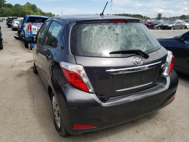 JTDKTUD3XDD544726 - 2013 TOYOTA YARIS GRAY photo 3