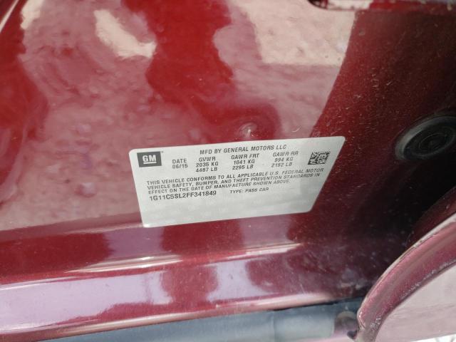 1G11C5SL2FF341849 - 2015 CHEVROLET MALIBU 1LT BURGUNDY photo 12