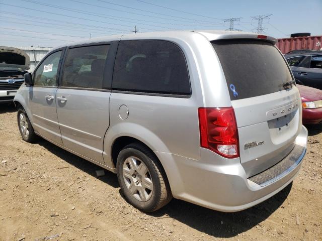 2C4RDGBGXCR360479 - 2012 DODGE CARAVAN GR SE SILVER photo 2