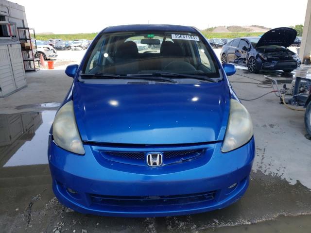 JHMGD38607S055753 - 2007 HONDA FIT S BLUE photo 5