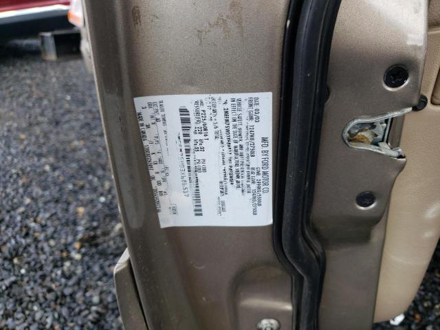 2MEFM75W03X686517 - 2003 MERCURY GRAND MARQ LS TAN photo 12