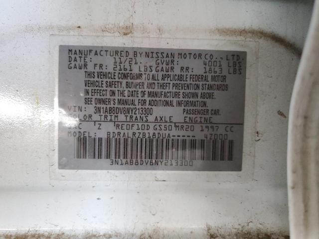 3N1AB8DV8NY213300 - 2022 NISSAN SENTRA SR WHITE photo 12