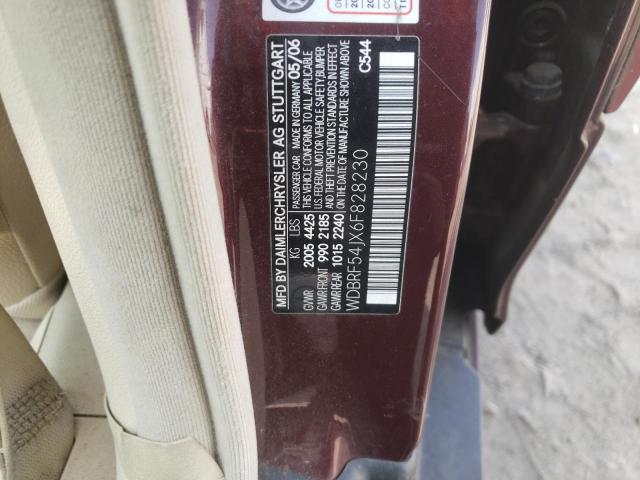 WDBRF54JX6F828230 - 2006 MERCEDES-BENZ C 280 MAROON photo 12