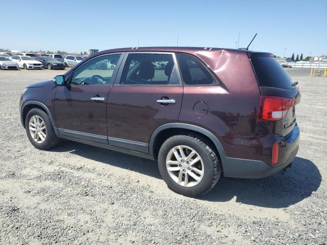 5XYKT3A61EG486971 - 2014 KIA SORENTO LX BURGUNDY photo 2