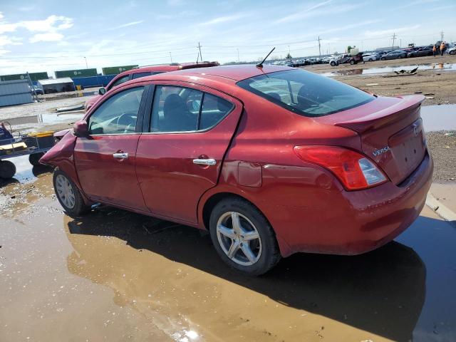 3N1CN7AP9DL819149 - 2013 NISSAN VERSA S RED photo 2