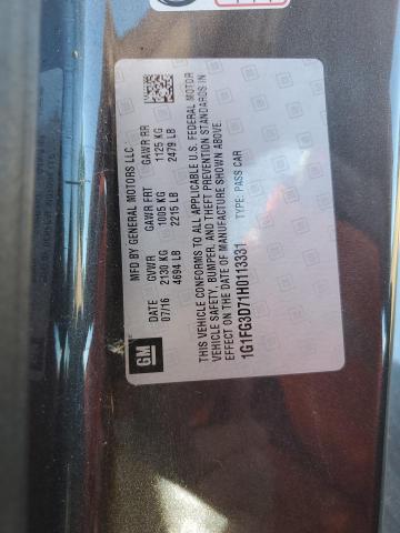 1G1FG3D71H0113331 - 2017 CHEVROLET CAMARO SS CHARCOAL photo 13