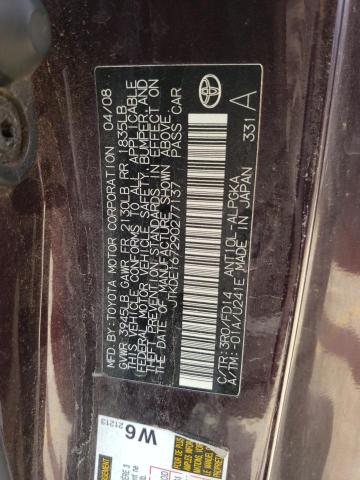 JTKDE167290277137 - 2009 TOYOTA SCION TC CHARCOAL photo 12