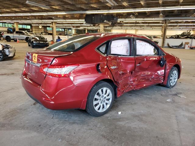 3N1AB7AP2FL628885 - 2015 NISSAN SENTRA S RED photo 3