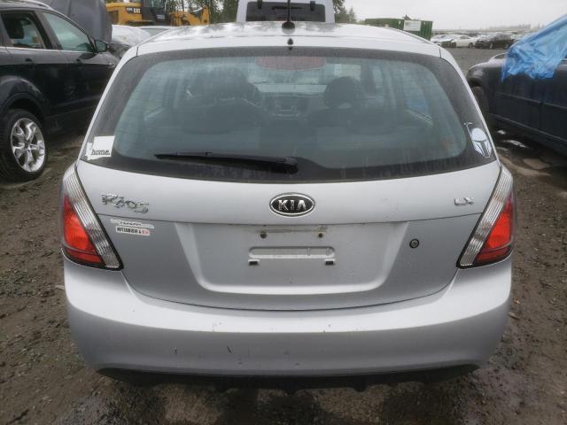 KNADH5A31B6732506 - 2011 KIA RIO BASE SILVER photo 6