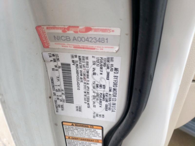 5LMEU68H33ZJ42410 - 2003 LINCOLN AVIATOR თეთრი ფოტო 13