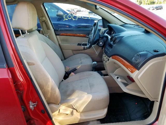 KL1TD6DE5BB157306 - 2011 CHEVROLET AVEO LS 红色 照片 5