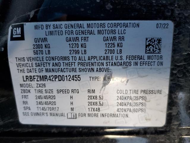 LRBFZMR42PD012455 - 2023 BUICK ENVISION PREFERRED BLACK photo 13