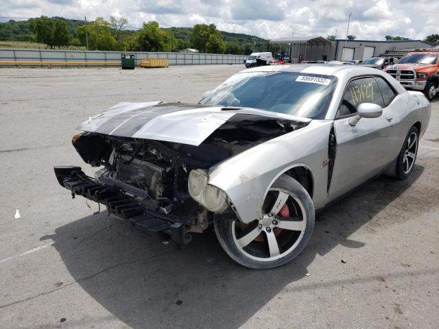 2C3CDYCJ0CH161067 - 2012 DODGE CHALLENGER SRT-8 SILVER photo 2