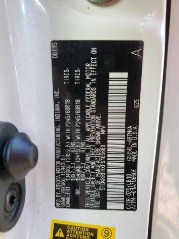 5TDKKRFHXFS105669 - 2015 TOYOTA HIGHLANDER XLE Ağ foto 13