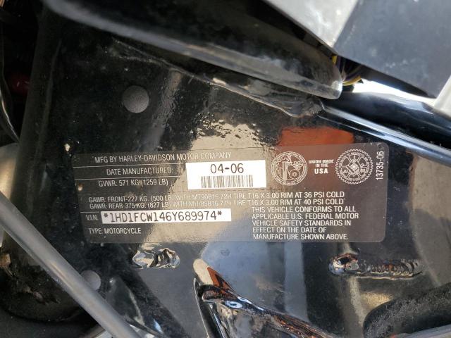 1HD1FCW146Y689974 - 2006 HARLEY-DAVIDSON FLHTCUI 白色 照片 10