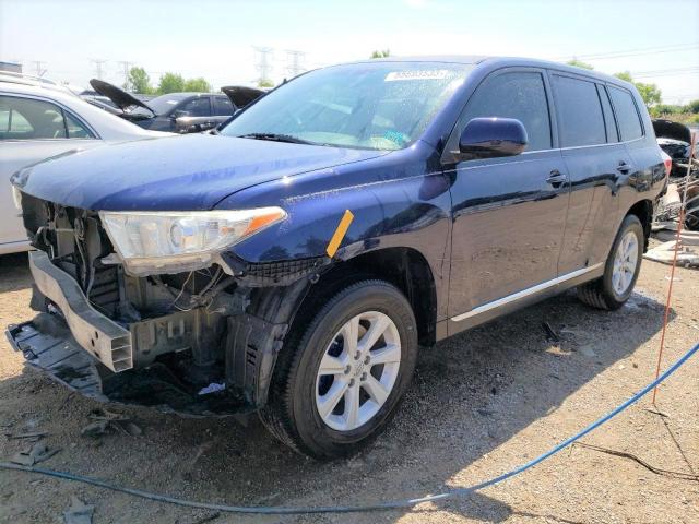 5TDZA3EH7DS041569 - 2013 TOYOTA HIGHLANDER BASE BLUE photo 1