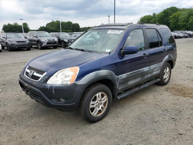 JHLRD78872C092386 - 2002 HONDA CR-V EX BLUE photo 1