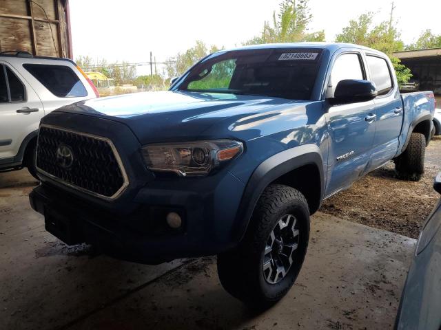 3TMDZ5BN2KM058625 - 2019 TOYOTA TACOMA DOUBLE CAB BLUE photo 1