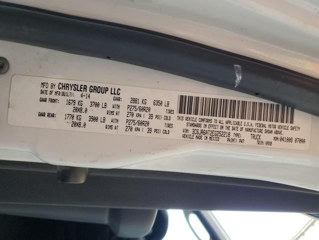 3C6JR6AT2EG252218 - 2014 RAM 1500 ST WHITE photo 13