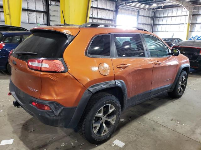 1C4PJMBS7GW300742 - 2016 JEEP CHEROKEE TRAILHAWK ORANGE photo 3