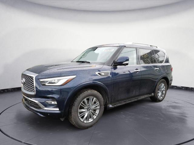 JN8AZ2AE4M9270595 - 2021 INFINITI QX80 LUXE BLUE photo 1