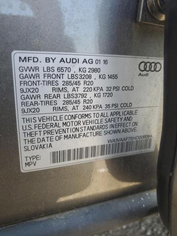 WA1VAAF75HD006064 - 2017 AUDI Q7 PRESTIGE GRAY photo 13