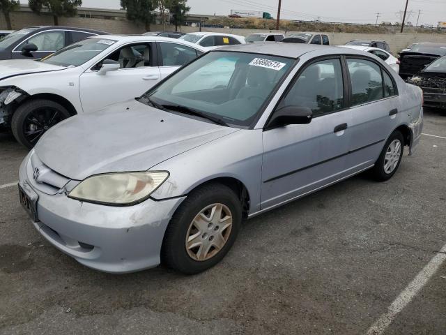 1HGES16375L028893 - 2005 HONDA CIVIC DX VP SILVER photo 1