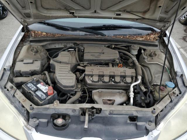 1HGES16375L028893 - 2005 HONDA CIVIC DX VP SILVER photo 11