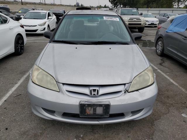 1HGES16375L028893 - 2005 HONDA CIVIC DX VP SILVER photo 5