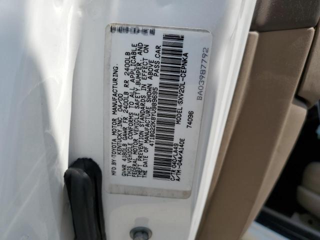 4T1BG22K8YU989695 - 2000 TOYOTA CAMRY CE WHITE photo 12