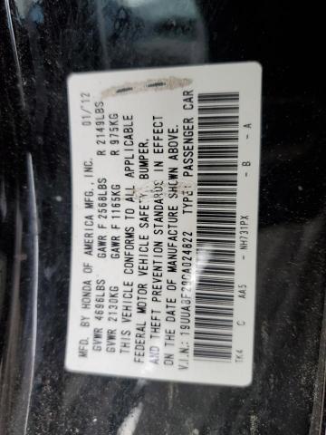 19UUA8F29CA024822 - 2012 ACURA TL BLACK photo 12