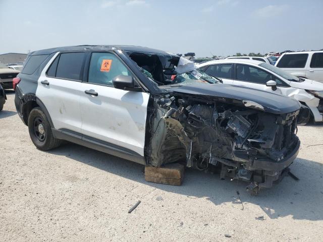 1FM5K8AB4MGA43280 - 2021 FORD EXPLORER POLICE INTERCEPTOR 双色 照片 4