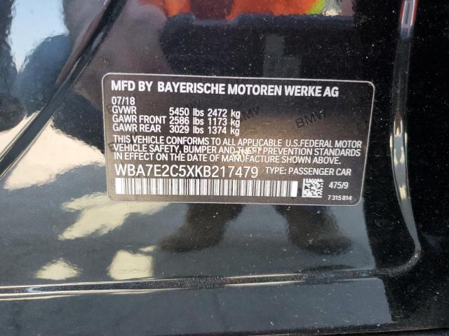WBA7E2C5XKB217479 - 2019 BMW 740 I 黑色 照片 12