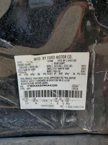 1FM5K8AB5MGA43286 - 2021 FORD EXPLORER POLICE INTERCEPTOR 双色 照片 13