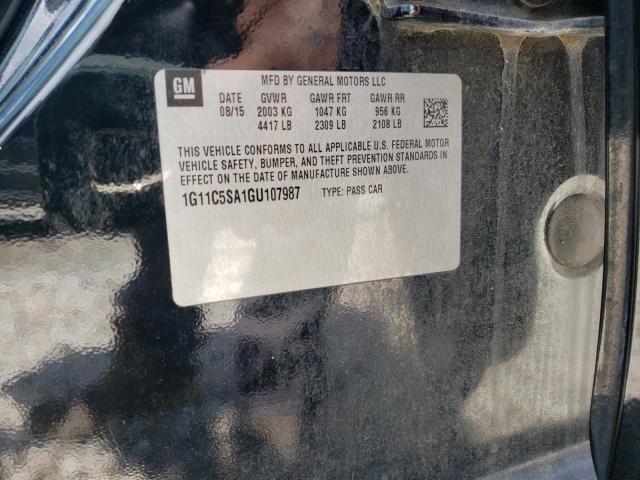 1G11C5SA1GU107987 - 2016 CHEVROLET MALIBU LIM LT 黑色 照片 12