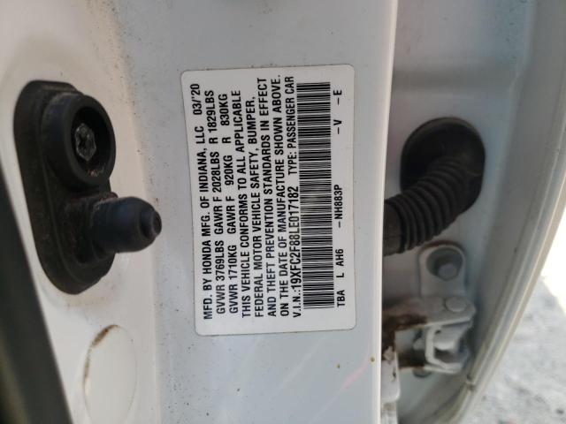 19XFC2F88LE017182 - 2020 HONDA CIVIC SPORT 白色 照片 12