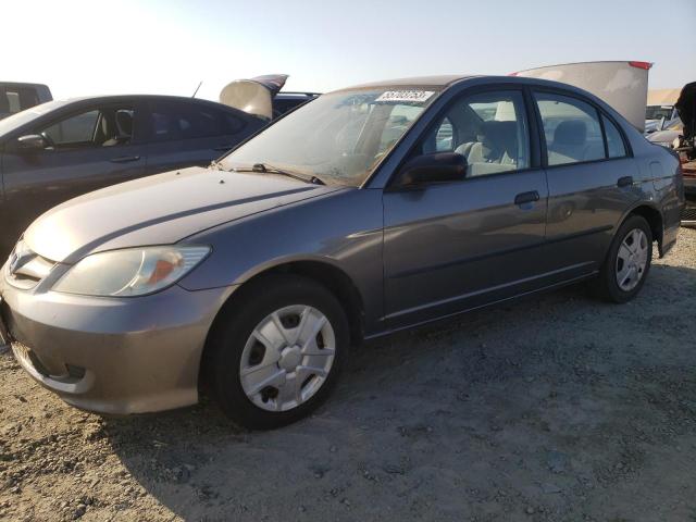 2HGES16335H513786 - 2005 HONDA CIVIC DX VP ნაცრისფერი ფოტო 1