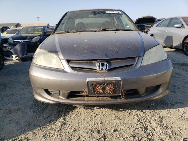 2HGES16335H513786 - 2005 HONDA CIVIC DX VP ნაცრისფერი ფოტო 5