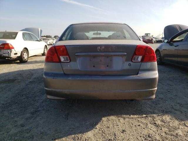 2HGES16335H513786 - 2005 HONDA CIVIC DX VP ნაცრისფერი ფოტო 6