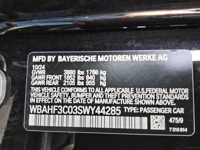 WBAHF3C03SWY44285 - 2025 BMW Z4 SDRIVE30I BLACK photo 12