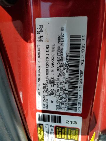 3TYSX5EN6MT010187 - 2021 TOYOTA TACOMA ACCESS CAB RED photo 12