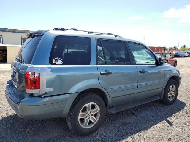 5FNYF18545B039187 - 2005 HONDA PILOT EXL BLUE photo 3