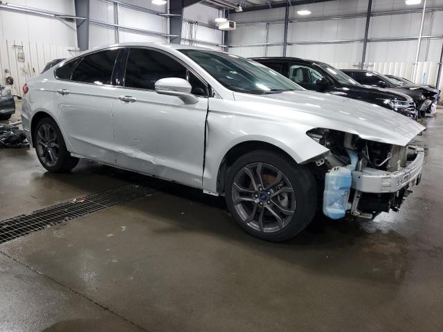 3FA6P0CDXKR180052 - 2019 FORD FUSION SEL SILVER photo 4