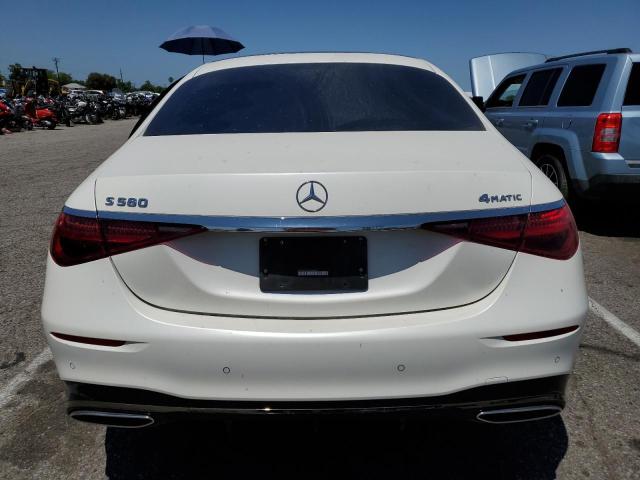 W1K6G7GB1PA169315 - 2023 MERCEDES-BENZ S 580 4MATIC WHITE photo 6