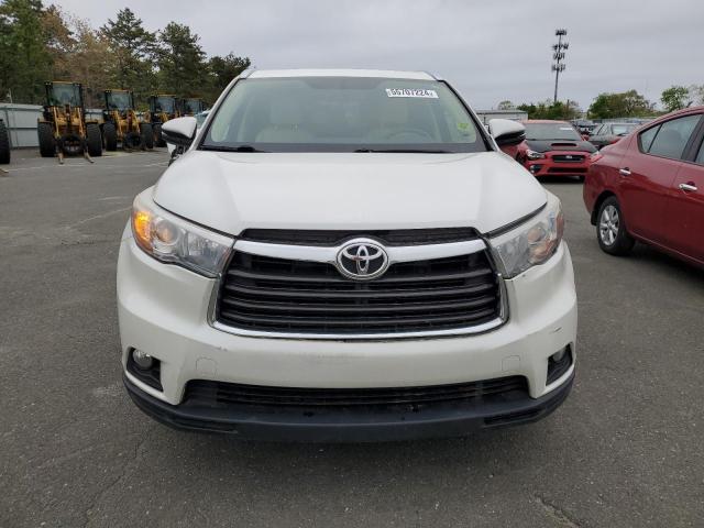 5TDJKRFH2GS252680 - 2016 TOYOTA HIGHLANDER XLE WHITE photo 5