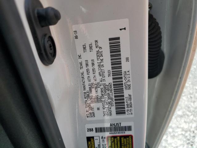 5TFCW5F11JX024065 - 2018 TOYOTA TUNDRA DOUBLE CAB SR/SR5 WHITE photo 12