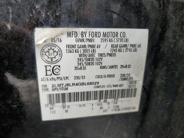 2LMTJ8LR4GBL68029 - 2016 LINCOLN MKX RESERVE 黑色 照片 13